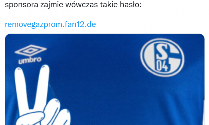 PIĘKNY GEST niemieckiej firmy w stosunku do posiadaczy koszulek Schalke z logo Gazpromu <3